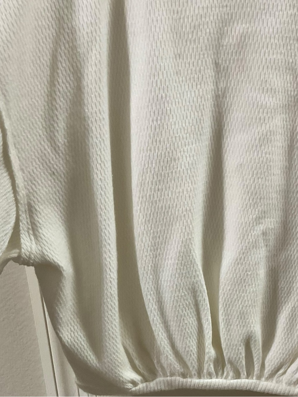 We The Free Sweater White Cropped Size XS Cotton Crewneck boho,Y2K slouchy - Picture 5 of 14